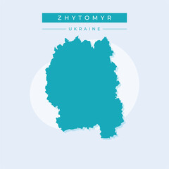 Vector illustration vector of Zhytomyr map Ukraine
