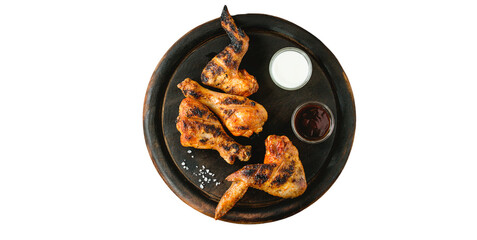 Grilled chicken, popular food, popular food, white background