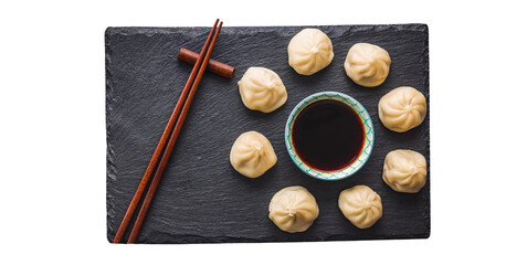 Xiaolongbao, Chinese food, Asian food on white background