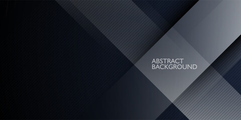 Abstract overlap dark gray geometric gradient square design layers background with lines, shadow, and lights. Eps10 vector