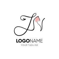 Letter J Funny Cute Cat Logo Design Vector Icon Graphic Emblem Illustration Background Template