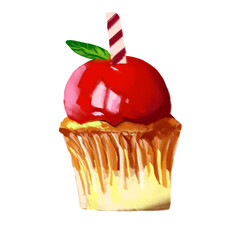 candy apple cupcake muffin sweet