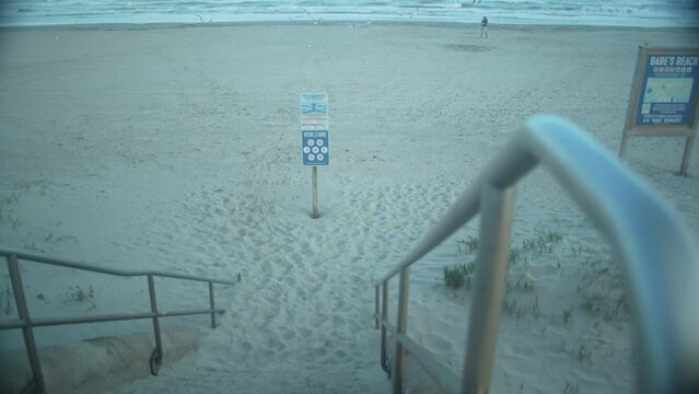 Steps down to the beach