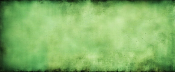 Green abstract grunge background. Grunge. Web banner. Wide. Distressed backdrop. Panoramic.