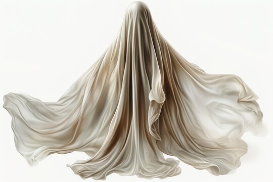 ghost figure covered with white cloth