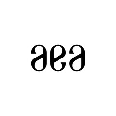 AEA logo. AEA set , A E A design. White AEA letter. AEA, A E A letter logo design. Initial letter AEA letter logo set, linked circle uppercase monogram logo. A E A letter logo vector design.	
