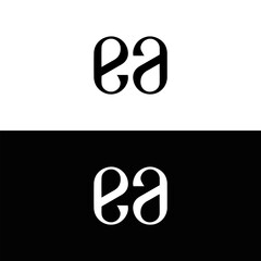 EA logo. EA set , E A  design. White EA letter. EA, E A  letter logo design. Initial letter EA letter logo set, linked circle uppercase monogram logo. E A  letter logo vector design.	
