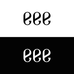 EEE logo. EEE set , E E E design. White EEE letter. EEE, E E E letter logo design. Initial letter EEE letter logo set, linked circle uppercase monogram logo. E E E letter logo vector design.	
