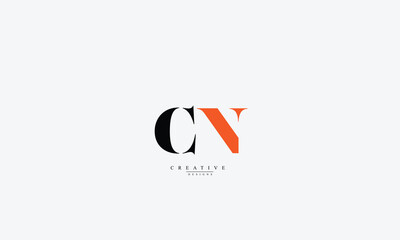 Alphabet letters Initials Monogram logo CN NC C N