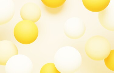 3D背景素材_カラーボール_黄色