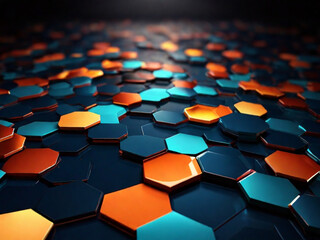 Obraz premium abstract background with hexagons