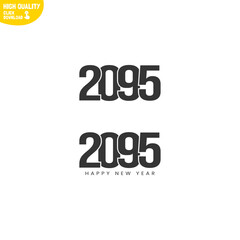 Creative Happy New Year 2095 Logo Design