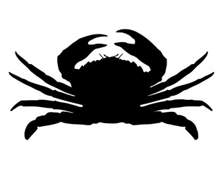 Crab silhouette vector art, Seafood silhouette