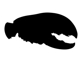 Lobster Claw silhouette vector art white background