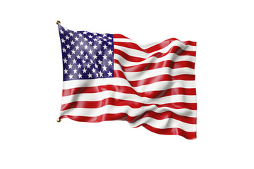 Simple 3D United States of America flag PNG object
