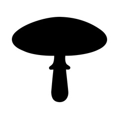 Mushrooms Silhouette Illustration On Isolated Background