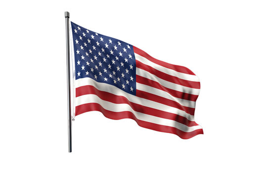 Simple 3D United States of America flag PNG object