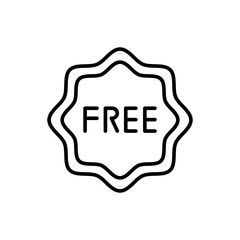 Free label outline icons, minimalist vector illustration ,simple transparent graphic element .Isolated on white background