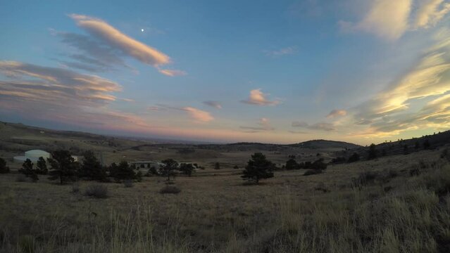 sunset over the mountains