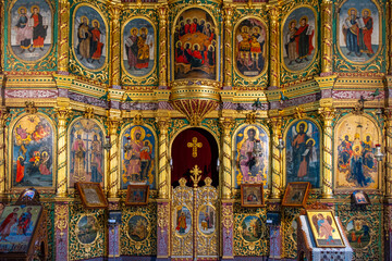 Fototapeta na wymiar Interior of the Church of St Constantine and Helena. Plovdiv, Bulgaria, Southeast Europe.