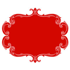 Love Frame Valentine's Day Ornament Line. Women's Mother's Day Ornament Border