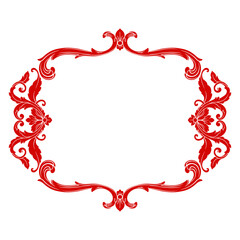 Love Frame Valentine's Day Ornament Line. Women's Mother's Day Ornament Border