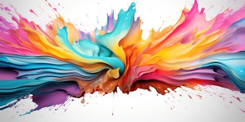 Colorful splash painting.