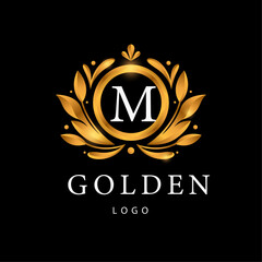 luxury golden logo mockup