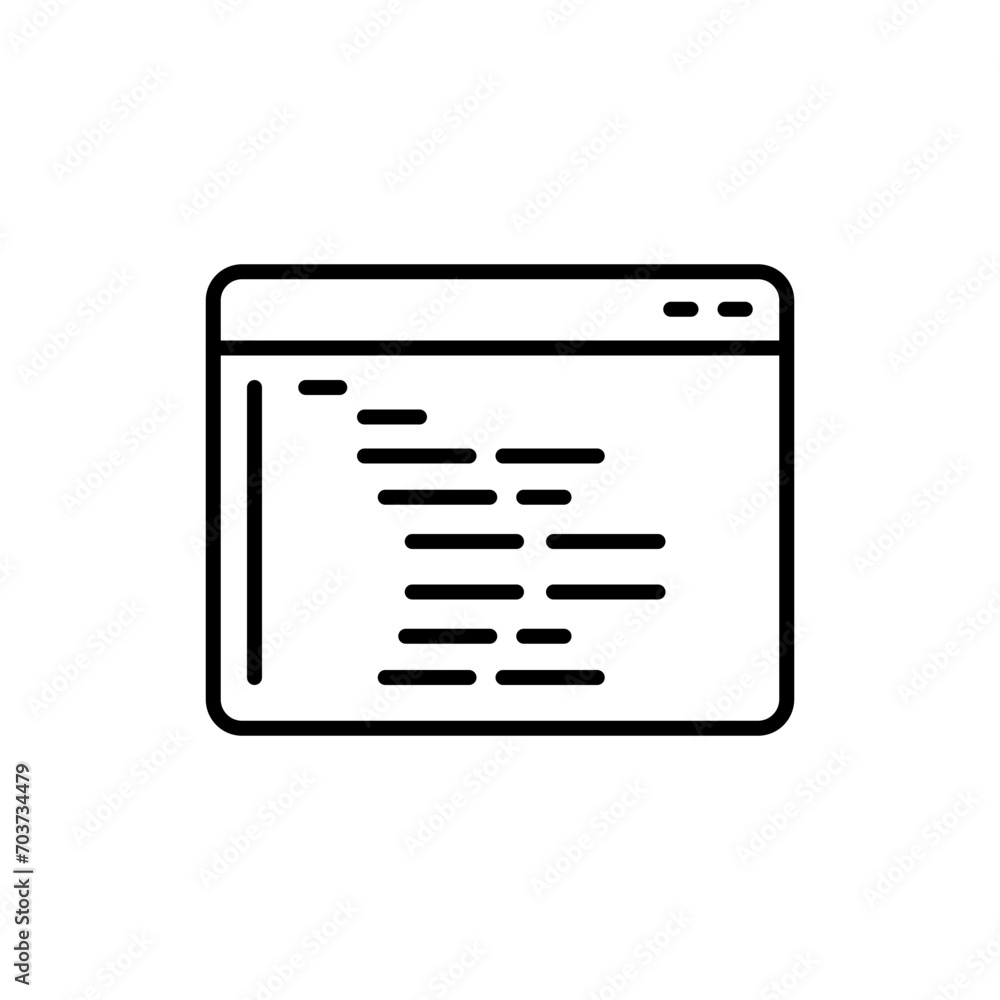 Aufkleber coding outline icons, minimalist vector illustration ,simple transparent graphic element .isolated o