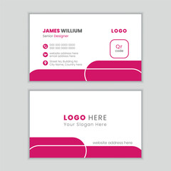 Simple, Creative, modern corporate business card vector design template with editable content.
