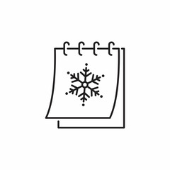 Calendar, season, snow, winter icon