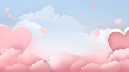 Fototapeta premium Frame with hearts for Valentine's day 