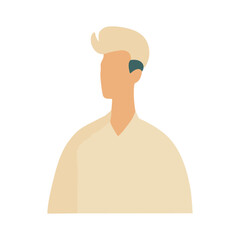 illustration of a man with white hair