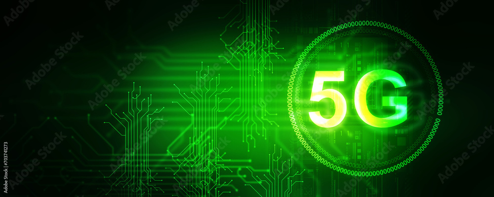 Poster 2d rendering 5g network 5g connection