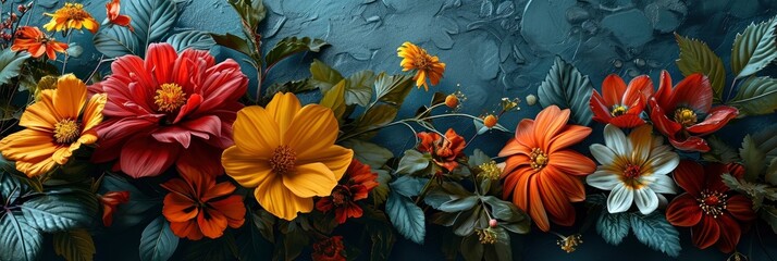 Floral Pattern Top View Frame Texture, Banner Image For Website, Background, Desktop Wallpaper