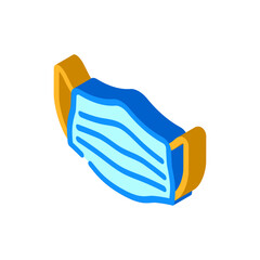medical mask face isometric icon vector. medical mask face sign. isolated symbol illustration