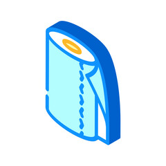 kitchen roll paper towel isometric icon vector. kitchen roll paper towel sign. isolated symbol illustration
