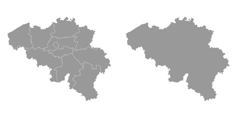 Belgium map with provinces. Vector illustration. - obrazy, fototapety, plakaty