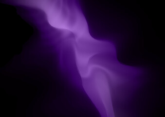 Purple haze on a dark background. Bright blurred glow with noise elements. Background template for decorations, screensavers, posters and interior design
