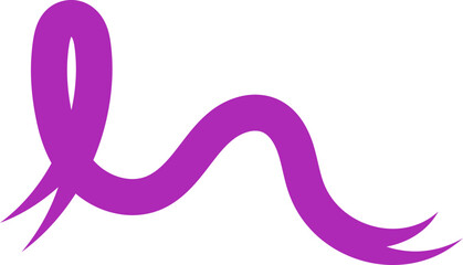 Purple Awareness Ribbon Decoration