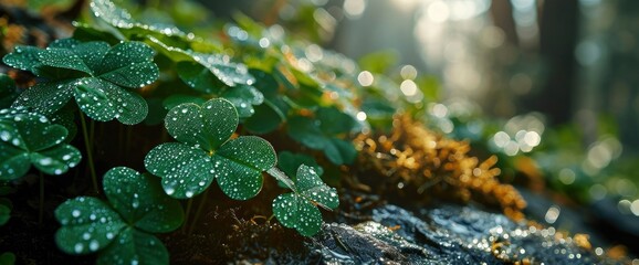 Perfect 4 Leaf Clover Four Clovers, HD, Background Wallpaper, Desktop Wallpaper