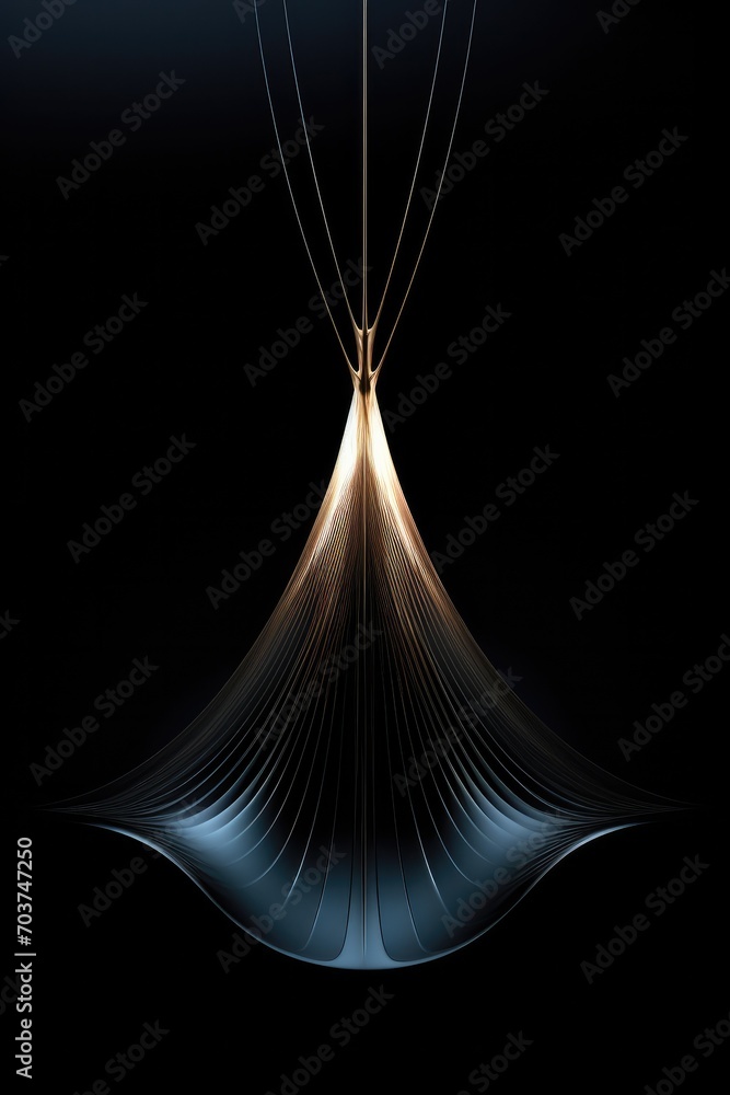 Poster a black background with a large light bulb. generative ai.