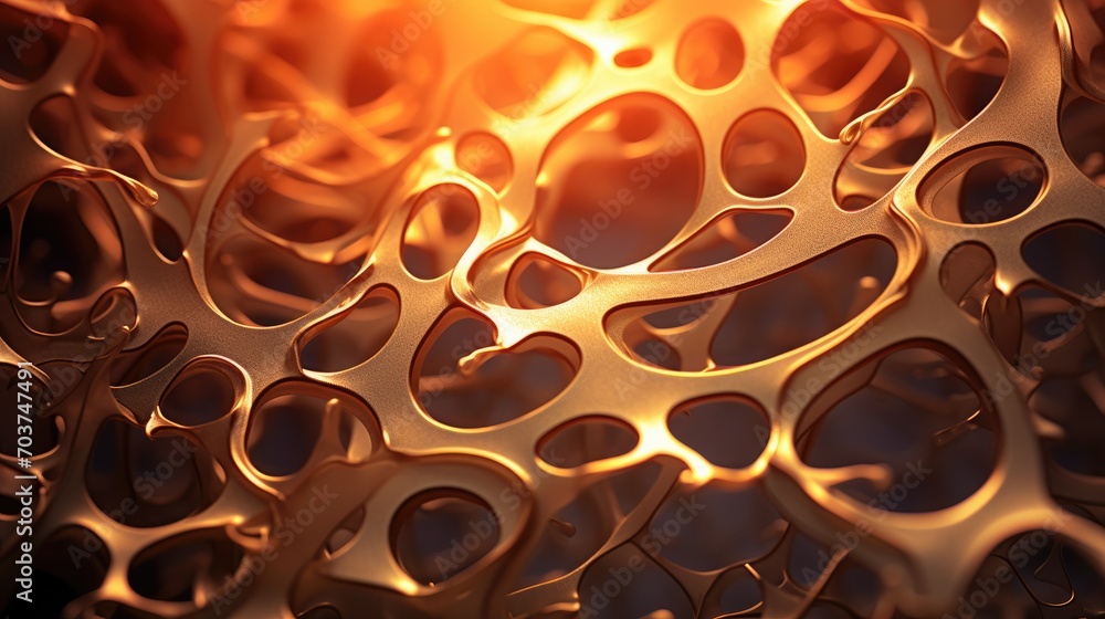 Aufkleber 3d rendering of a metal surface with a glowing light. generative ai.