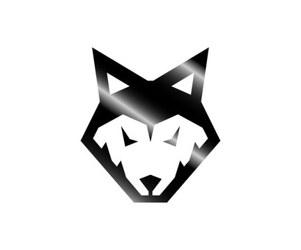 Abstract luxury wolf head logo design