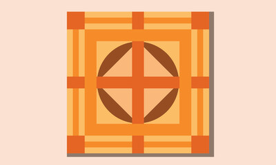 Geometric vector pattern of squares, polygons and circles in digital brown colors with uses for packaging design, branding, wedding cards, invitations, clothing, scrapbooks, home decoration pillows, t