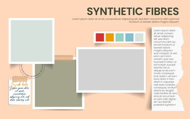 Synthetic fibers textile theme mood board
