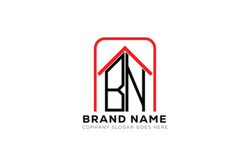BN letter creative real estate vector logo design . BN creative initials letter logo concept. BN house sheap logo