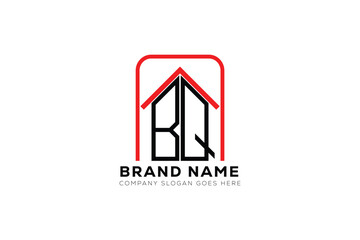 BQ letter creative real estate vector logo design . BQ creative initials letter logo concept. BQ house sheap logo