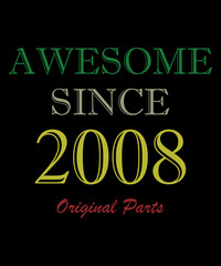 Obraz premium Awesome Since 2006 Retro Vintage Red 3D Typography, can be used as birthday card, T-Shirt stamp and more