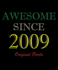 Awesome Since 2006 Retro Vintage Red 3D Typography, can be used as birthday card, T-Shirt stamp and more